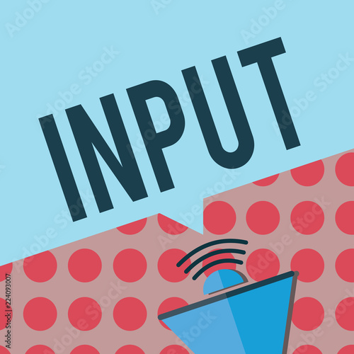Foto  Conceptual hand writing showing Input