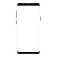 Poster - vector drawing mockup phone red color isolated on white background