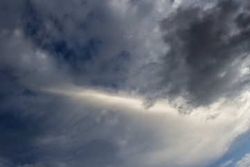 beautiful sky and clouds at sunset in venezuela