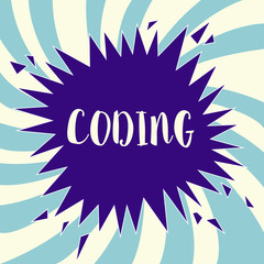 text sign showing coding. conceptual photo assigning code to something for classification identifica