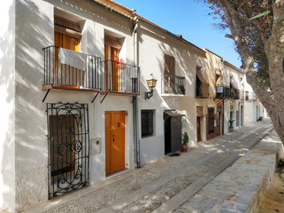 Canvas Print - Charming narrow street in Island of Tabarca. Spain