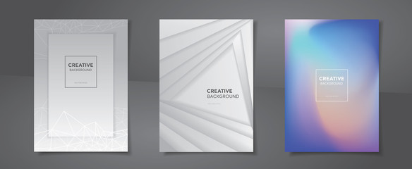 Wall Mural - set of modern abstract creative design backgrounds
