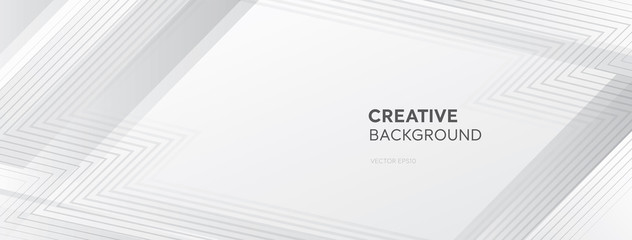 Wall Mural - modern white gray abstract web banner background creative design