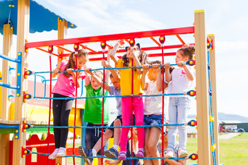 Wall Mural - Kids are trying to get closer to the sky