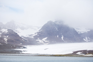 Antarctica landscape with ocean iceland bergs