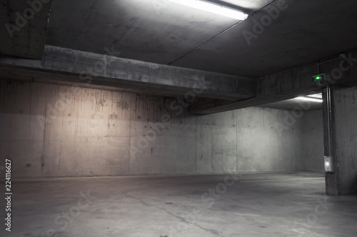 Fotomural Abstract empty garage interior, background