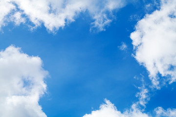 Wall Mural - look up in blue sky. natural background photo