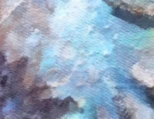  Textured brushstrokes on canvas. Dirty texture with arts elements. Creative hand drawn by brush background. Design stylish wallpaper. Rough modern abstraction. Digital simple artwork. Dry paint.