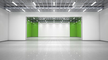 Empty Exhibition Hall. 3d Illustration