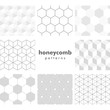 Set of grayscale honeycomb patterns