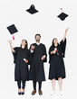 © Rawpixel.com - Group of grads throwing their hats in the air