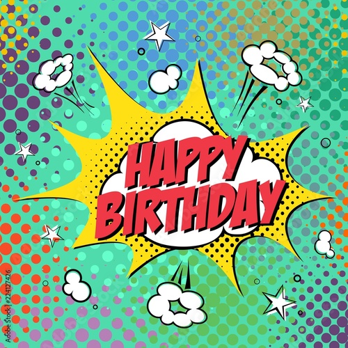 Happy Birthday Style Comic Book Buy This Stock Vector And Explore Similar Vectors At Adobe Stock Adobe Stock