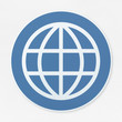 Global searching icon on white background