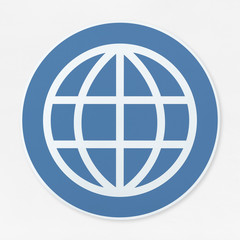global searching icon on white background