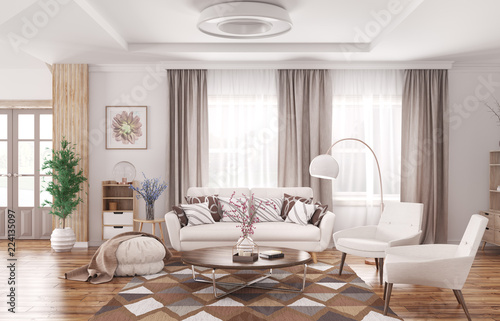 Interior Of Modern Living Room 3d Rendering Kaufen Sie