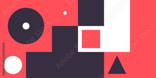 Minimal geometric web banner design vector template Slika na platnu