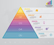 5 steps pyramid with free space for text on each level. infographics, presentations or advertising. EPS10.