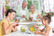 © aletia2011 - Portrait of mother and daughter having breakfast