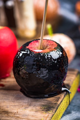 Black candy apple,Halloween food