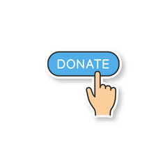 Wall Mural - donate button click patch