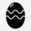 Glyph Easter egg  pixel perfect vector icon