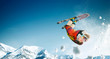 © Artur Didyk - Skiing. Jumping skier. Extreme winter sports.