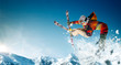 © Artur Didyk - Skiing. Jumping skier. Extreme winter sports.