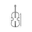 Violin icon. Outline violin vector icon for web design isolated on white background