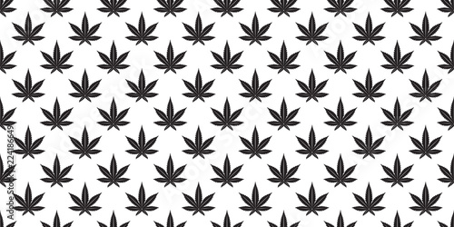 Marijuana Seamless Pattern Vector Weed Cannabis Leaf Scarf Isolated Tile Background Repeat Wallpaper Graphic Stock Vector Adobe Stock