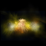 Fototapeta Dmuchawce - celebration time with colorful firework display on isolate background for celebration happy new year and merry christmas