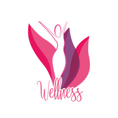 Poster - wellness woman lifestyle with natural leaves