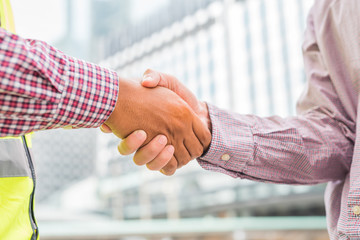 Two people shaking hand