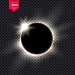 vector illustration of full eclipse