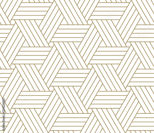 Modern Simple Geometric Vector Seamless Pattern With Gold Line Texture On White Background Light Abstract Wallpaper Bright Tile Backdrop Buy This Stock Vector And Explore Similar Vectors At Adobe Stock