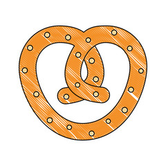 Poster - pretzel snack food diet icon