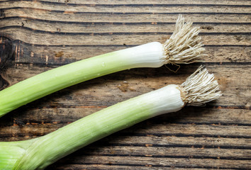 Garlic on wooden rustic board