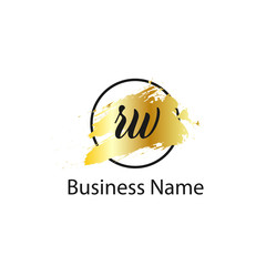 Initial Letter RW Logo Template Design