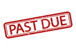 Past due stamp. Vector. Isolated.