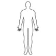 Human body silhouette. Vector. Isolated.
