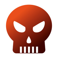 Sticker - halloween skull isolated icon