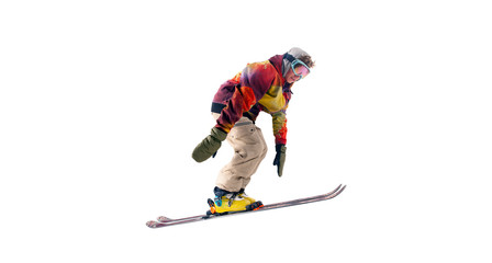 Wall Mural - Skiing isolated