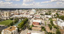 Aerial View Quaint Charming And Humble Over Springfield Missouri