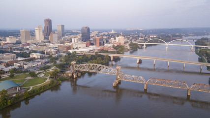 Wall Mural - Its a beautiful day on the riverfront in the State Capitol city of Little RockmArkansas