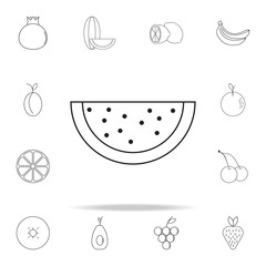 Canvas Print - watermelon icon. Fruit icons universal set for web and mobile