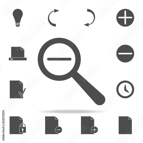Fotografía magnifier minus icon. web icons universal set for web and mobile