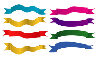 collection of ribbon banner vector