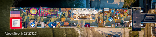 Fotomural Atlantic City boardwalk amusement park New Jersey aerial view