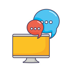 Sticker - computer digital speech bubble