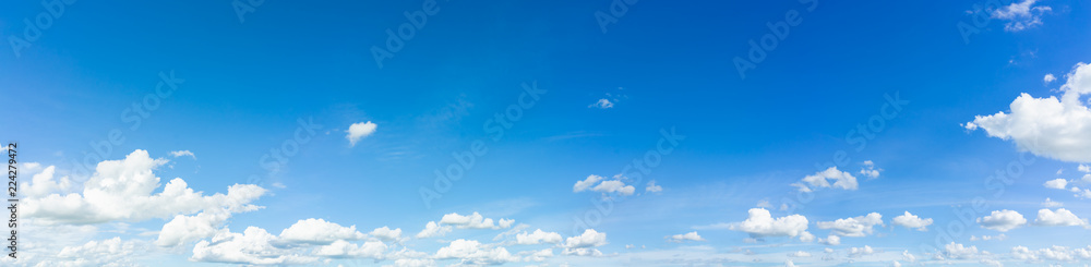 Panorama blue sky and cloud with daylight natural background. - obrazy, fototapety, plakaty 