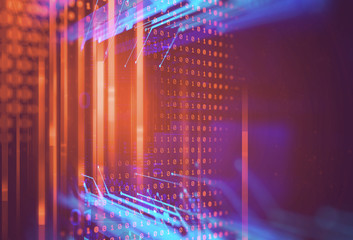 Wall Mural - programming code abstract technology background of software developer and computer script